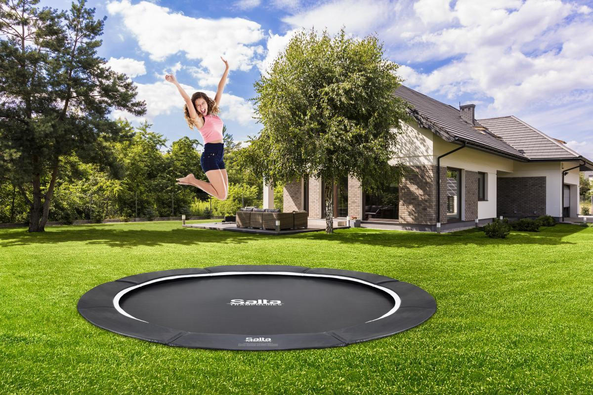 Thumbnail - Salta Bodentrampolin, Schwarz, Metall, Outdoor Spielzeug, Trampoline
