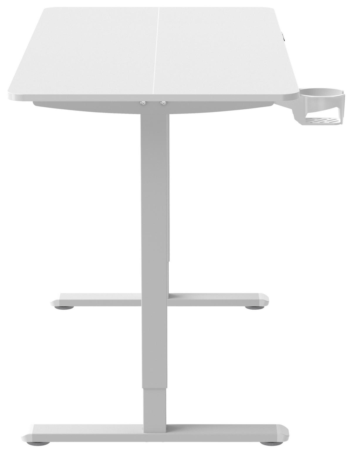 SCHREIBTISCH 120/60/70-115 cm Weiß elektrisch höhenverstellbar  - Weiß, MODERN, Holzwerkstoff/Kunststoff (120/60/70-115cm) - Livetastic