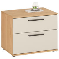 NACHTSCHRANK 60/48,6/46 cm, Sandfarben, Eichefarben, furniert  - Sandfarben/Eichefarben, Design, Holz/Holzwerkstoff (60/48,6/46cm) - Dieter Knoll