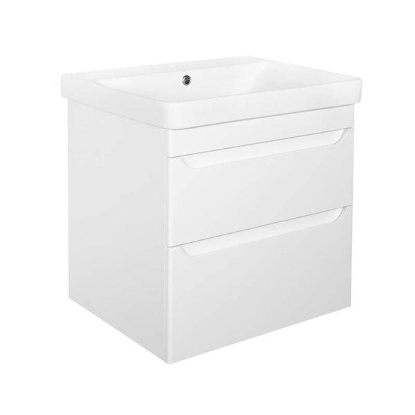 KOMBI UMIVAONIK  bijela  - bijela/bijela visoki sjaj, Basics, drvni materijal/keramika (60/62/46cm)