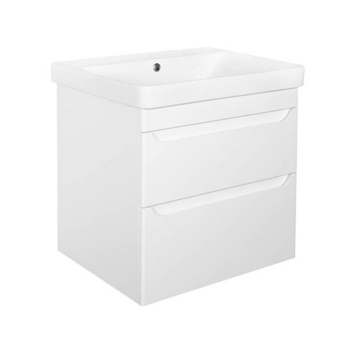 KOMBI UMIVAONIK  bijela  - bijela/bijela visoki sjaj, Basics, drvni materijal/keramika (60/62/46cm)