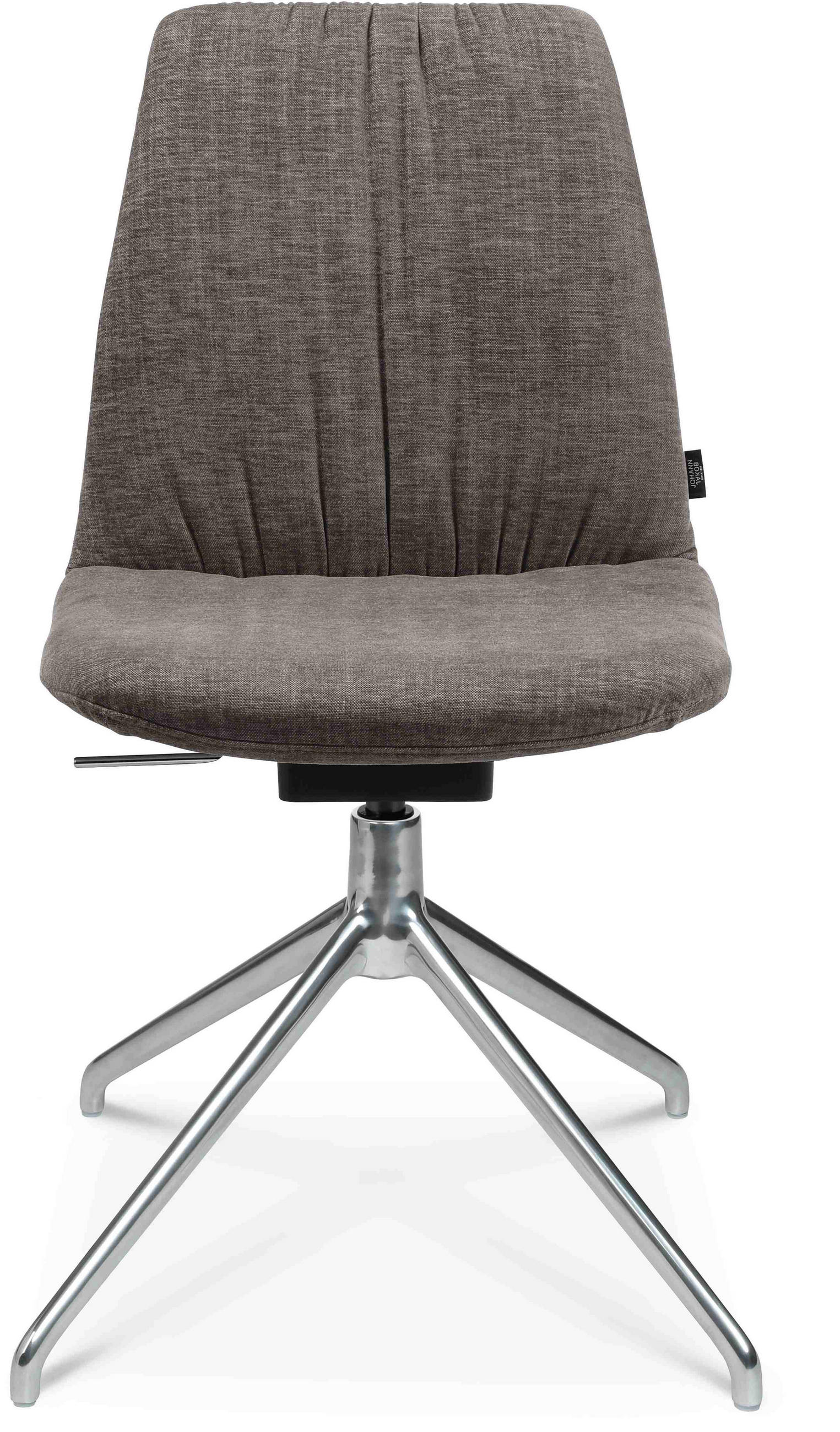 STUHL Velours Taupe - Taupe/Alufarben, Design, Textil/Metall (46/81,5-84,5/55cm) - Johann Jakob