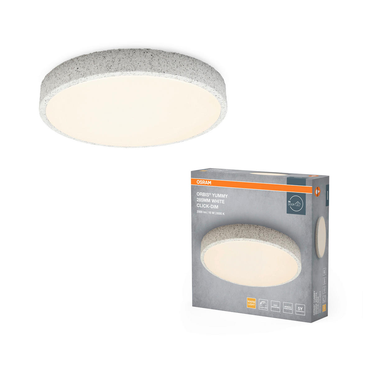 LED-DECKENLEUCHTE 28.5/6.5 cm  - Basics, Metall (28.5/6.5cm) - Osram