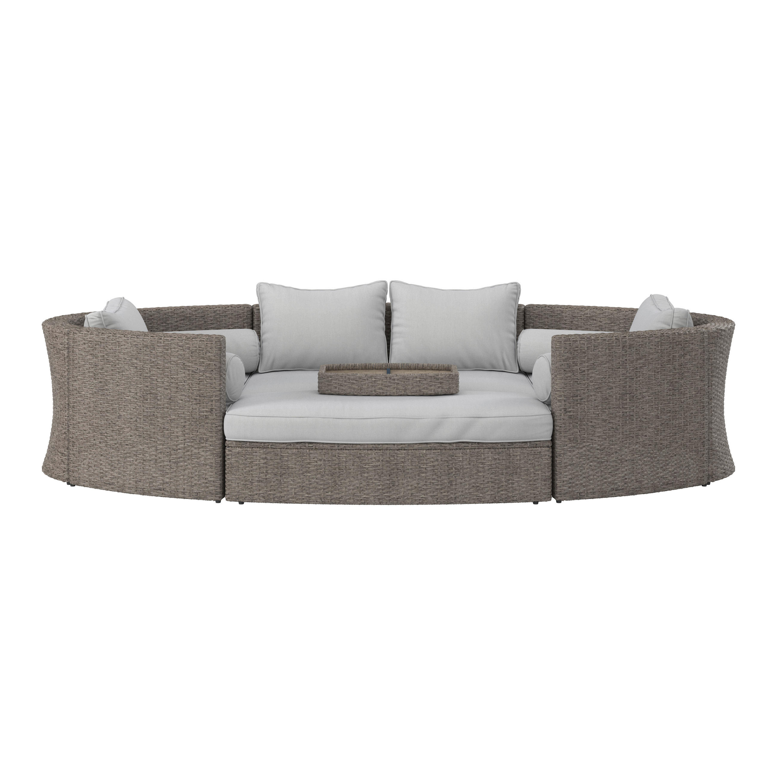 LOUNGEGARNITUR    - Grau, Konventionell, Kunststoff/Textil - Ambia Garden