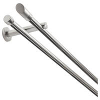 RUNDSTANGENGARNITUR  120 cm  - Edelstahlfarben, Basics, Metall (120cm) - Homeware