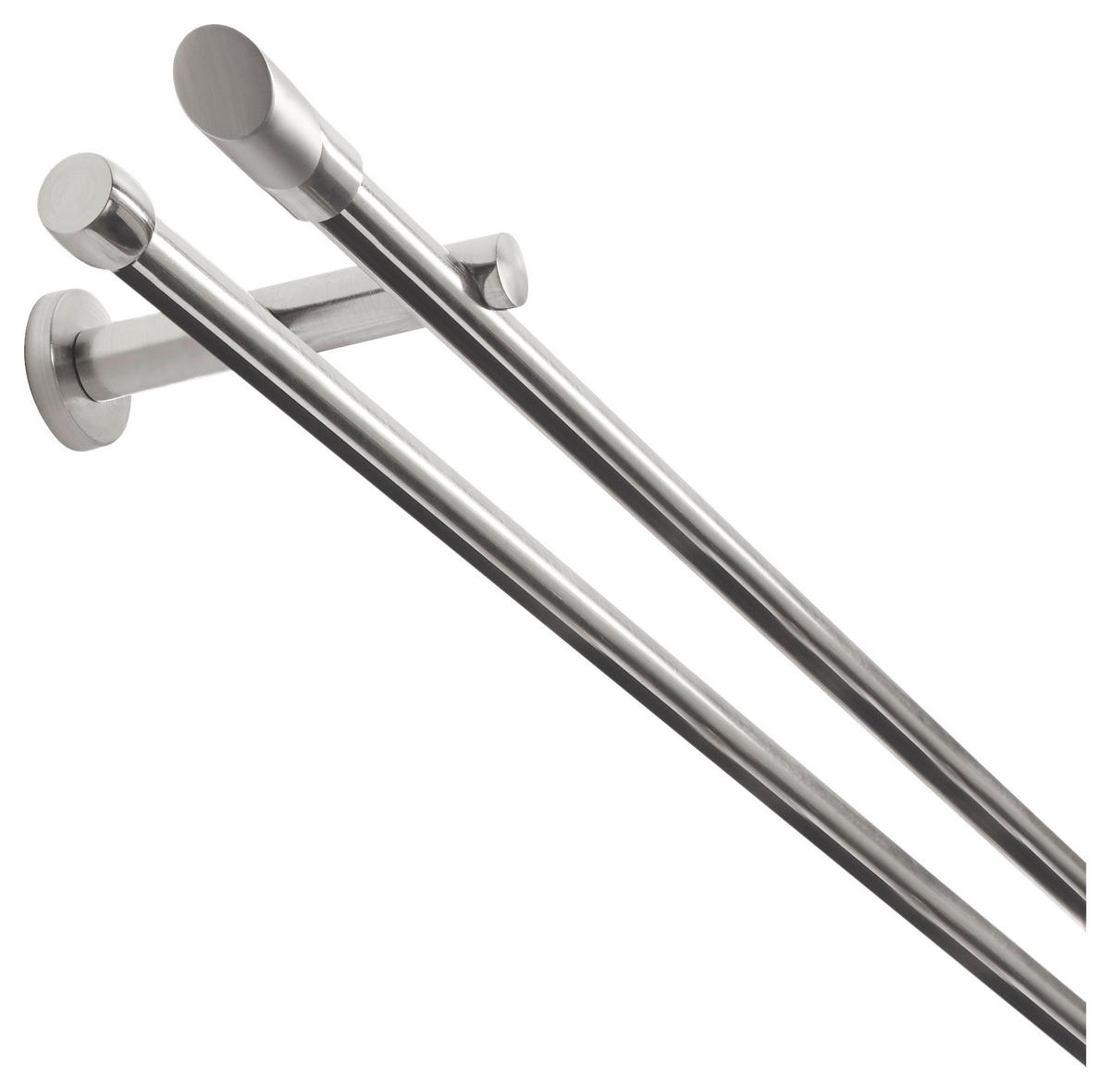 RUNDSTANGENGARNITUR  120 cm  - Edelstahlfarben, Basics, Metall (120cm) - Homeware