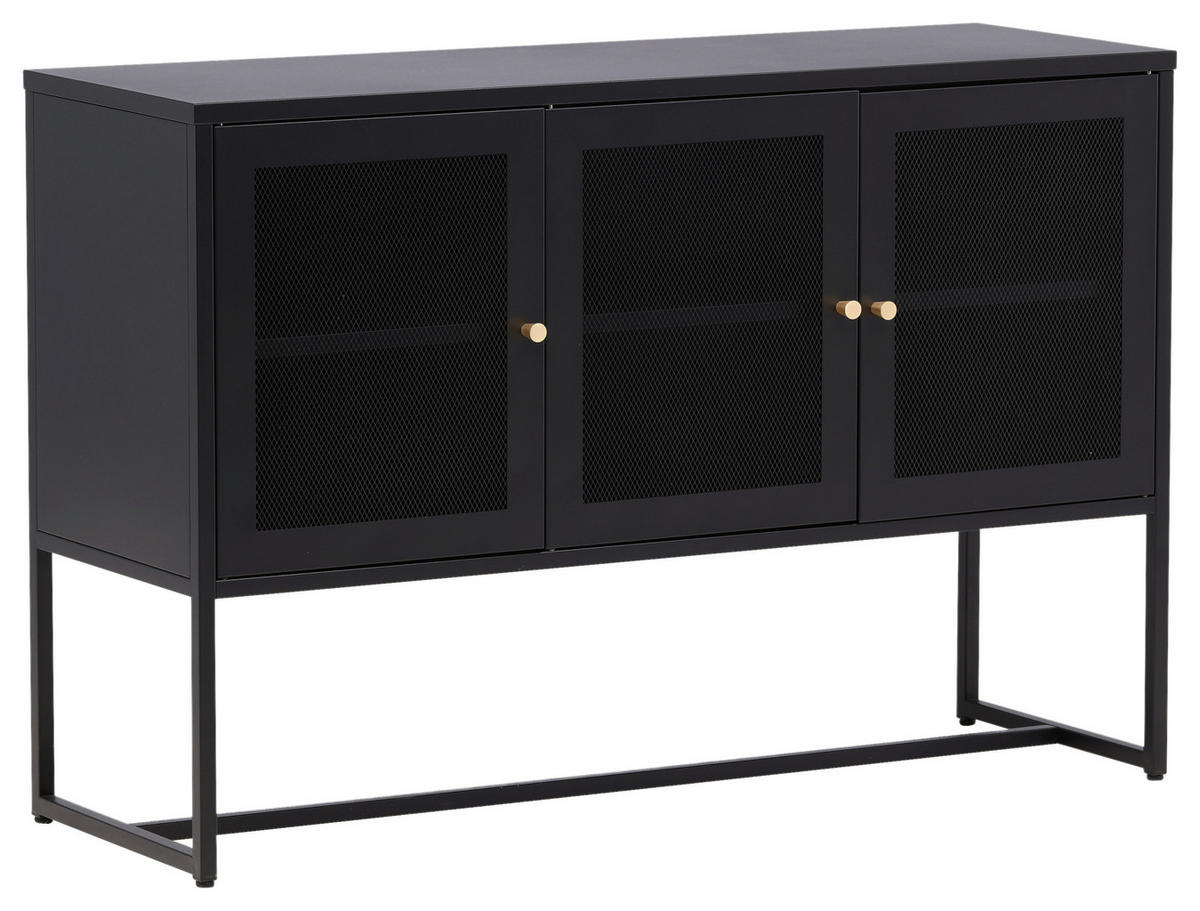 SIDEBOARD 120/80/40 cm  - svart, Design, metall (120/80/40cm) - Livetastic