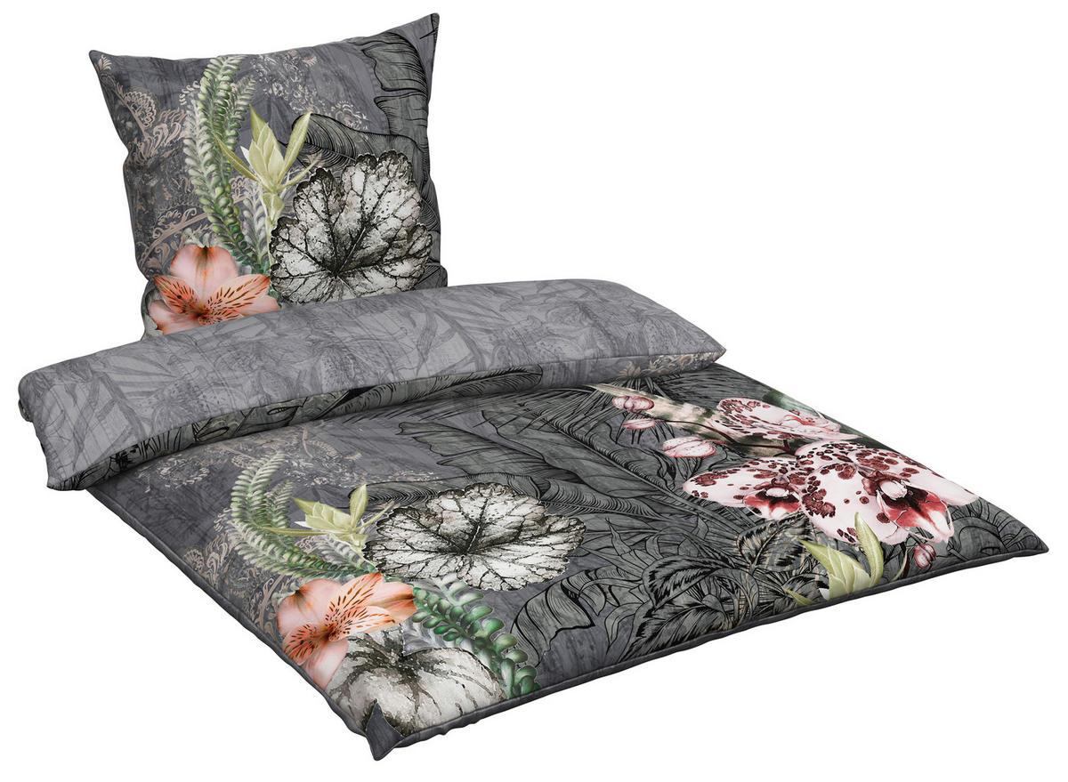 WENDEBETTWÄSCHE Renforcé 155/220 cm  - Grau, Textil (155/220cm) - Esposa