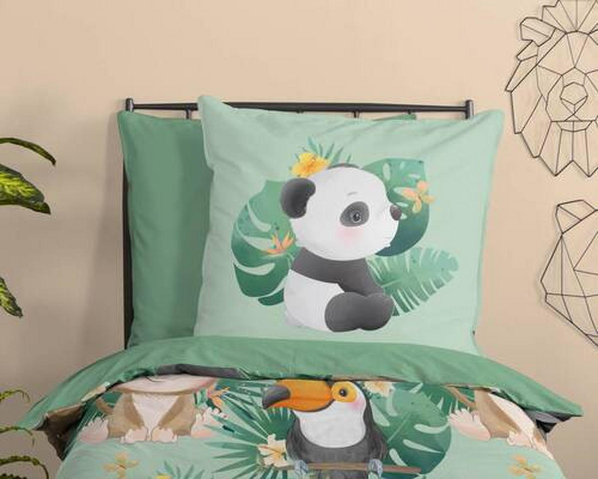 KINDERBETTWÄSCHE 135/200 cm  - Grün, Natur, Textil (135/200cm)