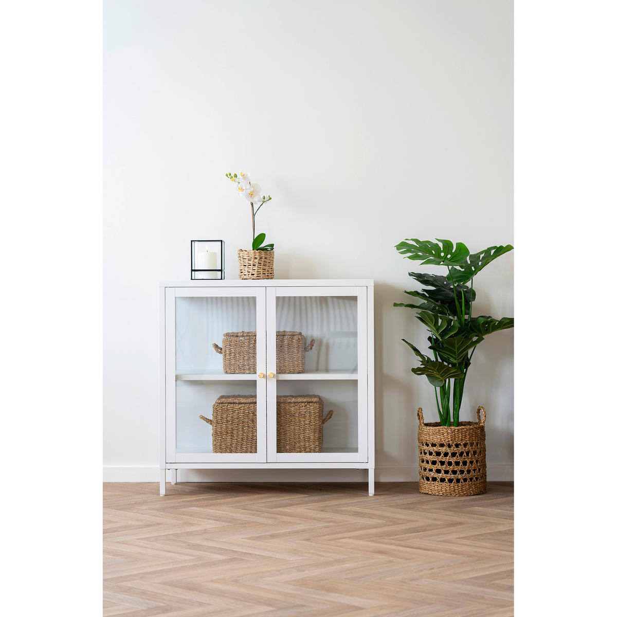 KORBSET - Hellbraun, Design, Holz/Metall (30/15/22cm)