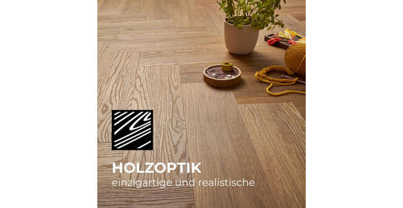 VINYLBODEN Fischgrät Jersey per m² - Design, Kunststoff (59,2/14,8/0,45cm) - Venda