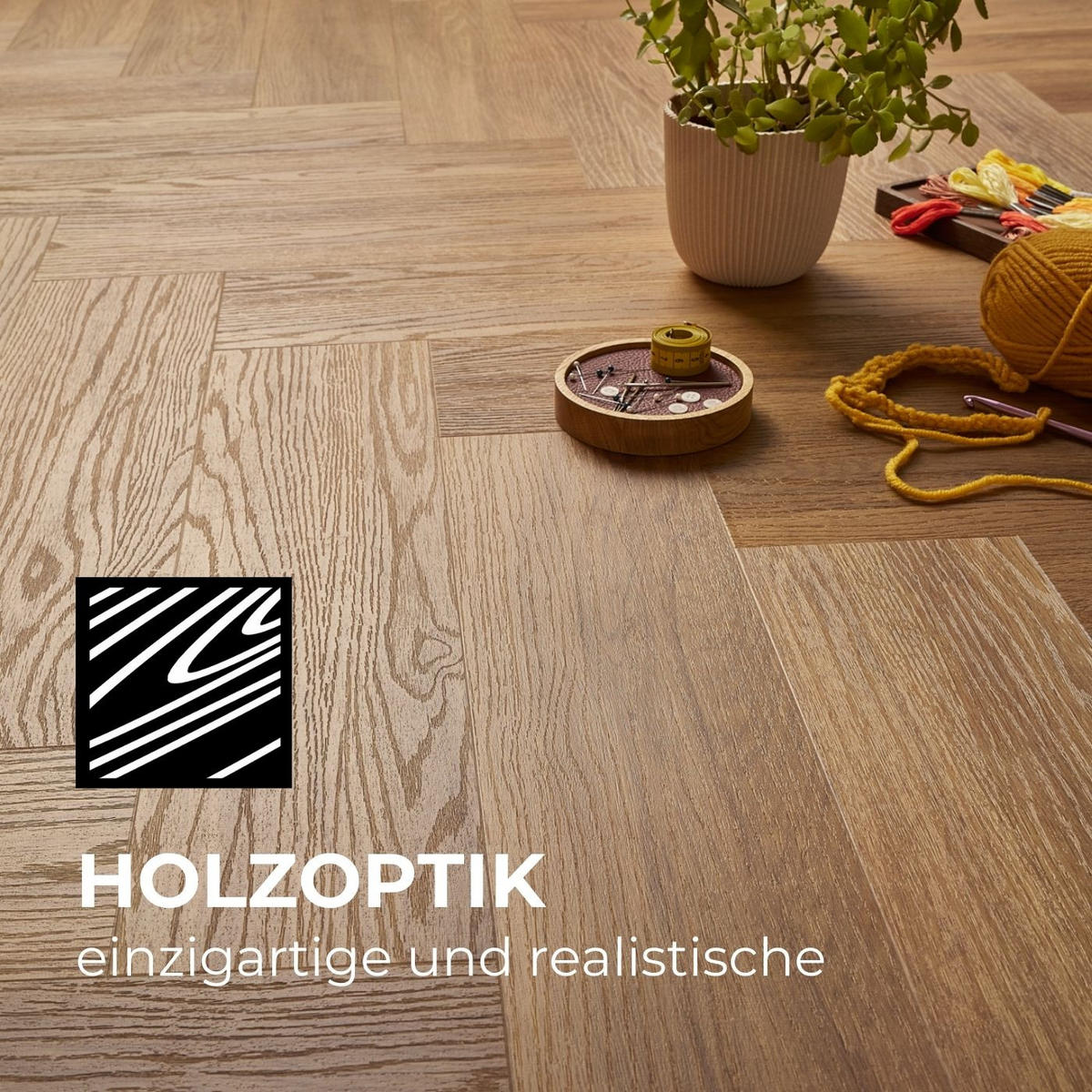 VINYLBODEN Fischgrät Jersey  per  m² - Design, Kunststoff (59,2/14,8/0,45cm) - Venda