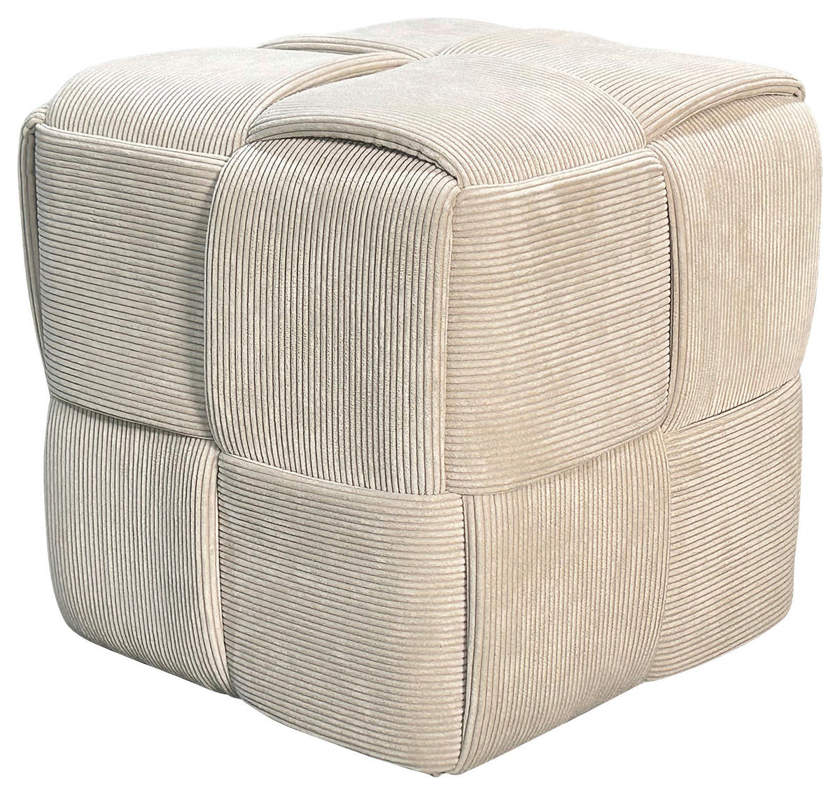 POUF in Beige Textil Beige  - Beige, Design, Textil (40/40/40cm) - MID.YOU