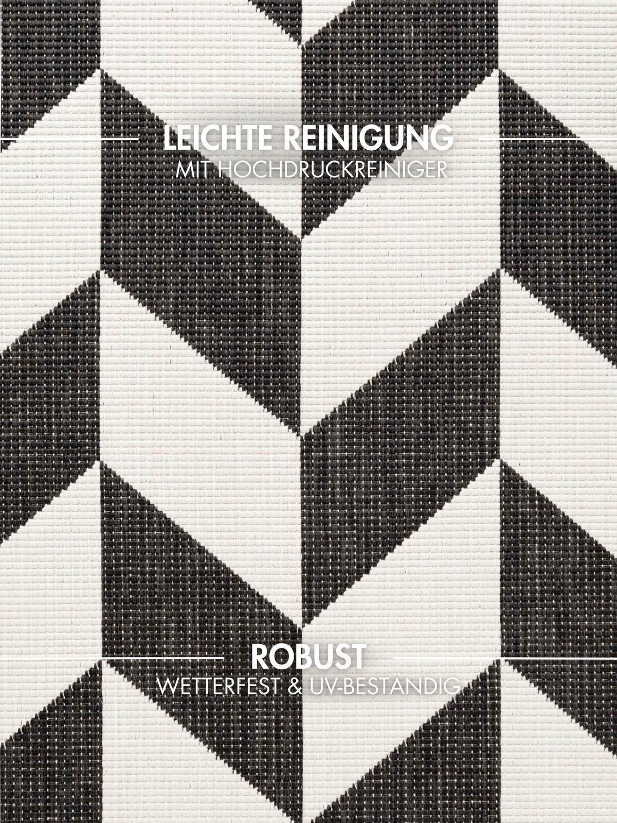 FLACHWEBETEPPICH 120/170 cm Haringey Schwarz, Weiß  - Schwarz/Weiß, Basics, Kunststoff (120/170cm)