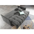 SCHLAFSOFA Plüsch Grau  inkl. Zierkissen, Rückenkissen, Bettkasten, Schlaffunktion, Rücken echt, Liegefläche im Originalstoff  - Schwarz/Grau, KONVENTIONELL, Kunststoff/Textil (200/73/105cm) - Carryhome