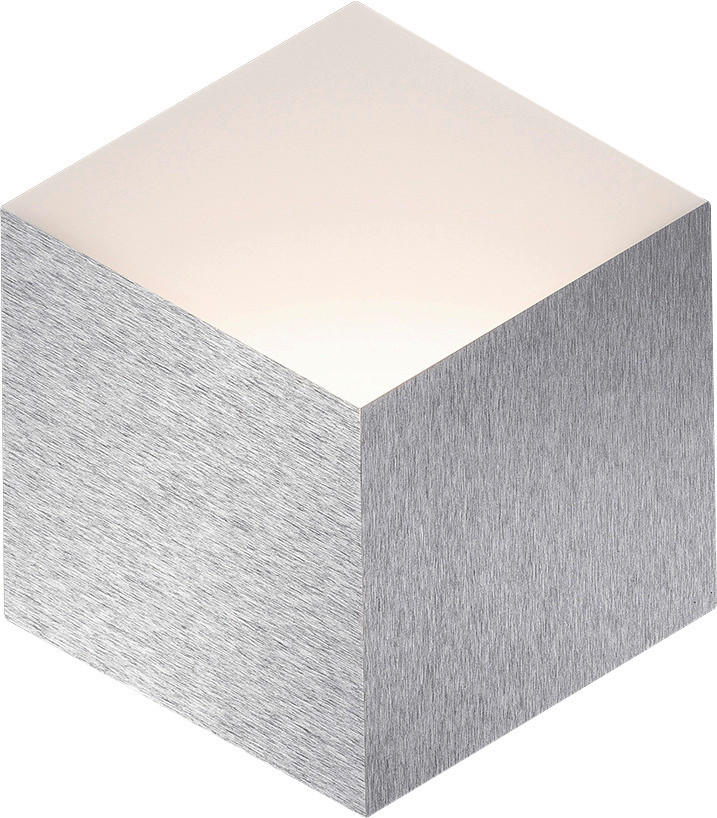 LED-WANDLEUCHTE 30,6/27,0/3,2 cm  - Alufarben, Design, Metall (30,6/27,0/3,2cm) - Grossmann