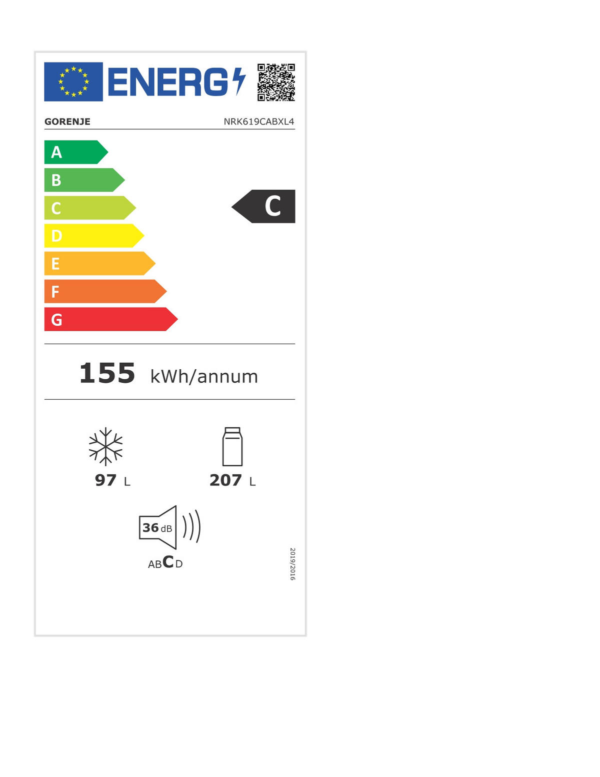 KÜHL-GEFRIER-KOMBINATION 59,5/186/59 cm NRK619CABXL4  - Schwarz, Basics, Metall (59,5/186/59cm) - Gorenje