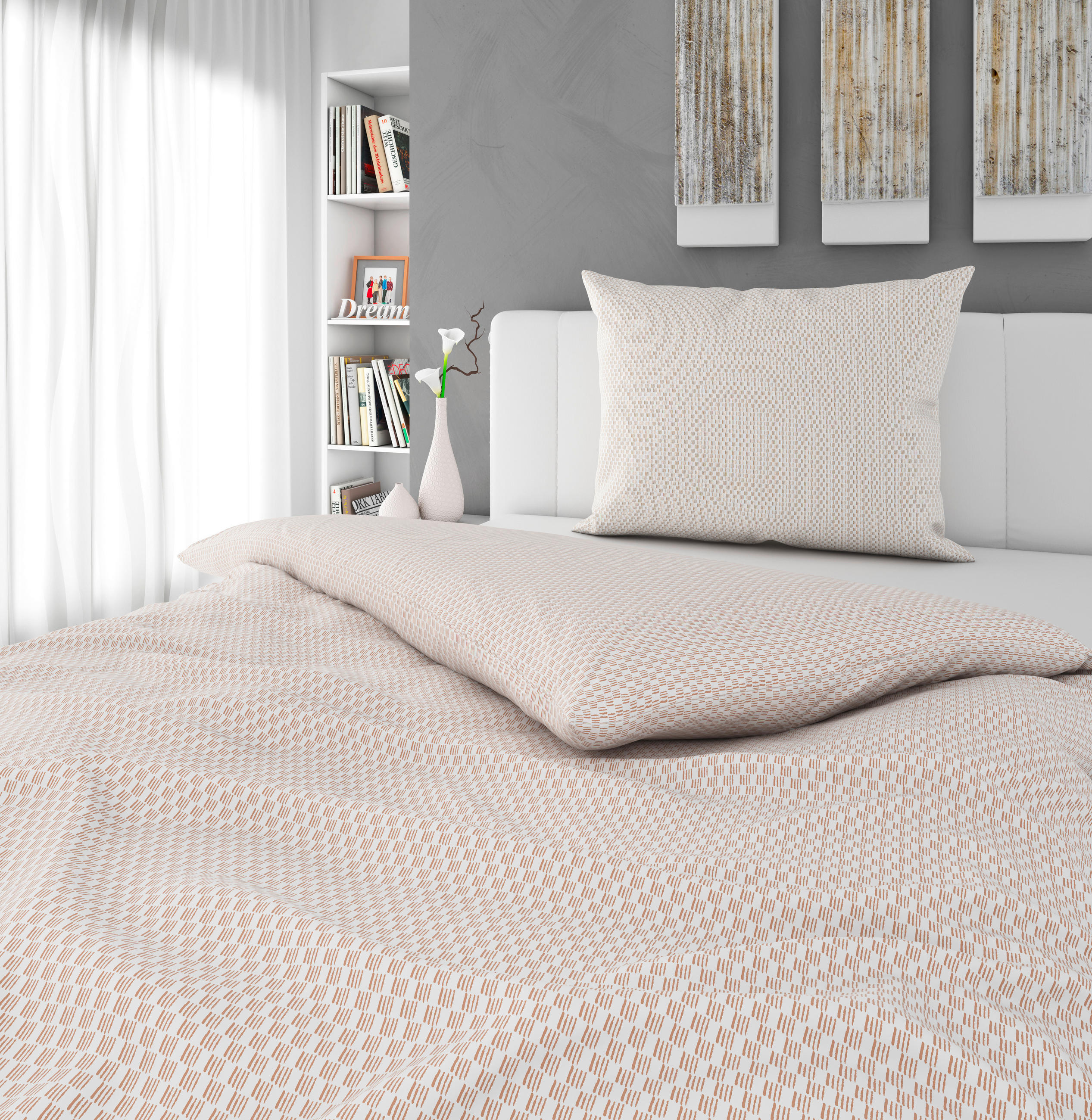 POVLEČENÍ, satén, béžová, 140/200 cm - béžová, Trend, textil (140/200cm) - Bio:Vio