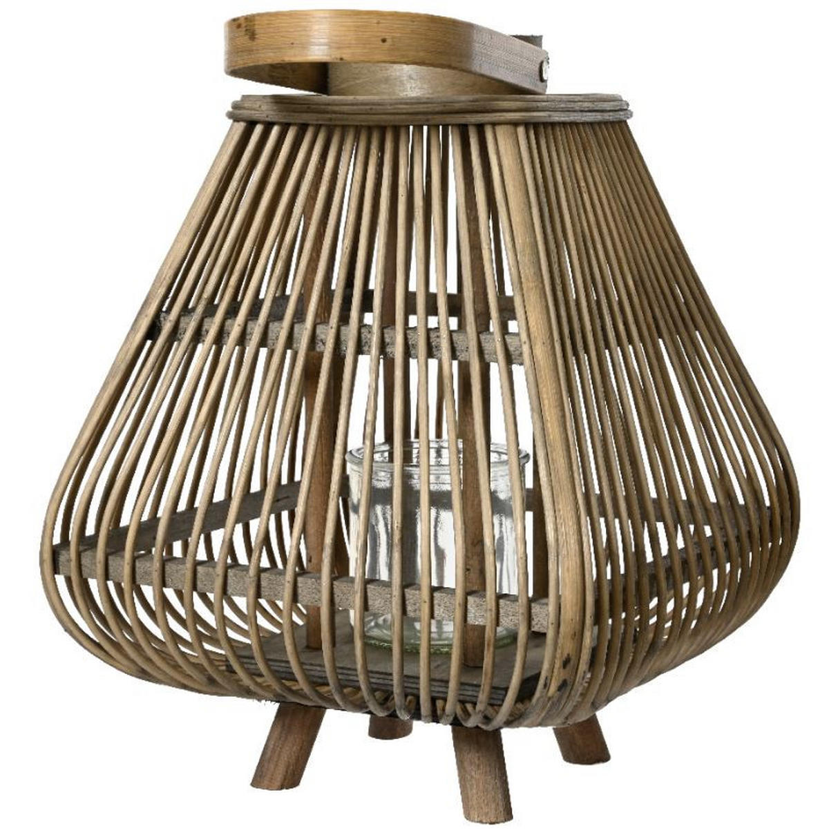 LATERNE - Grau, Basics, Holz (52,00/52,00/33,00cm)