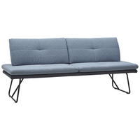 SITZBANK 208/90/74 cm Flachgewebe Anthrazit, Blau, Schwarz Metall  - Blau/Anthrazit, Design, Textil/Metall (208/90/74cm) - Dieter Knoll