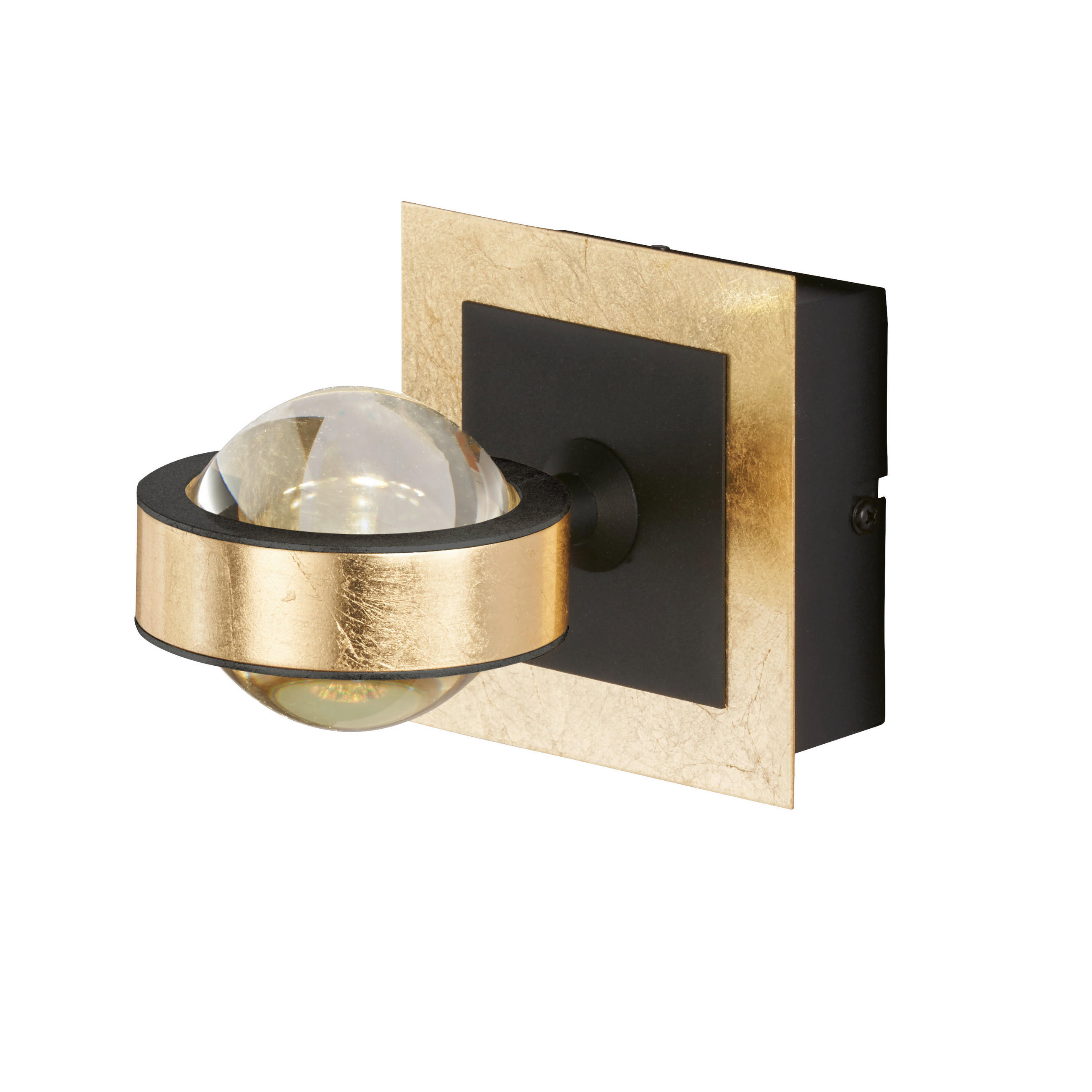 LED-WANDLEUCHTE - Goldfarben, Konventionell, Metall (12/12/10cm) - Fischer & Honsel