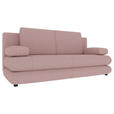 SCHLAFSOFA  in Mikrofaser Rosa  - Schwarz/Rosa, KONVENTIONELL, Kunststoff/Textil (212/93/90cm) - Carryhome