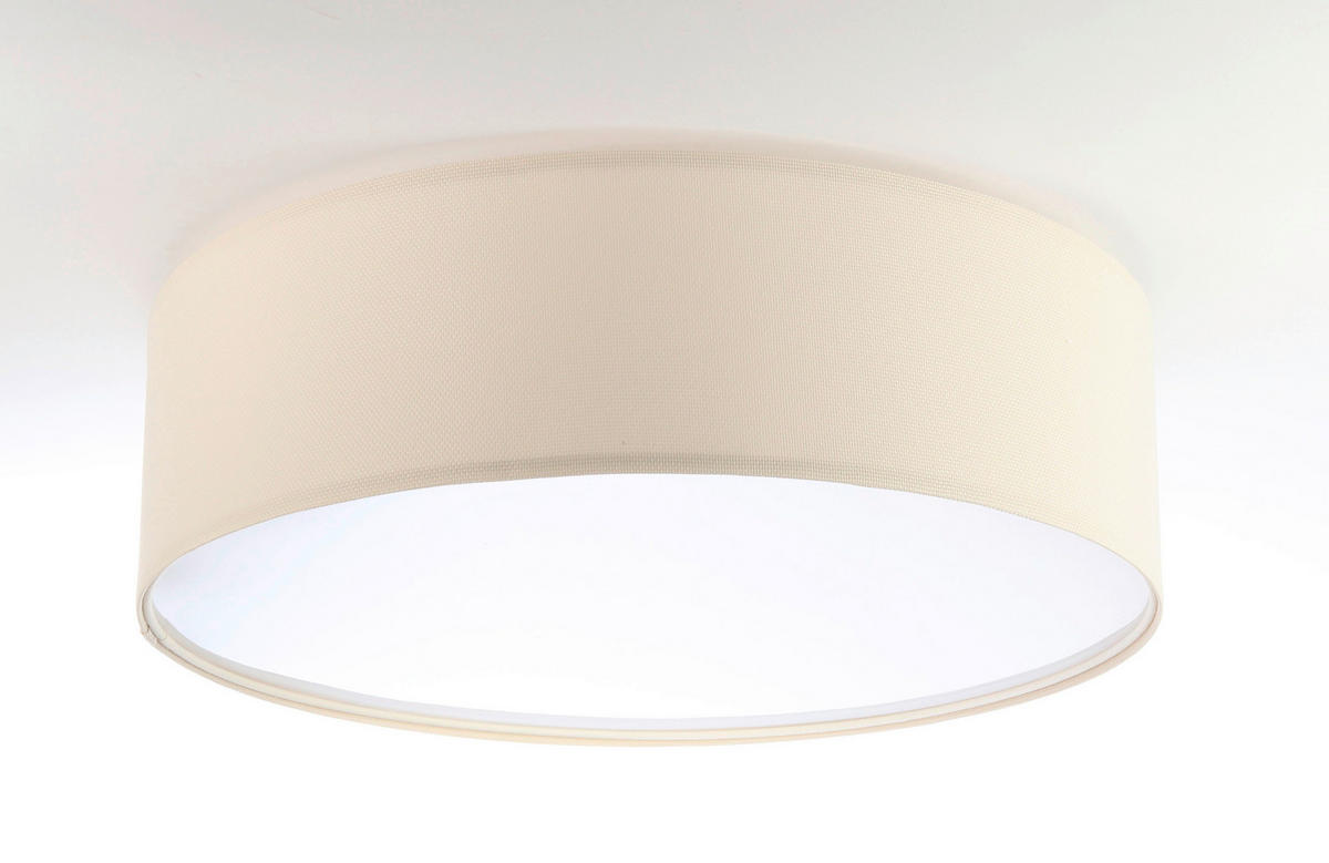 DECKENLEUCHTE Lumi Light 50/20 cm   - Creme, Design, Kunststoff/Textil (50/20cm)