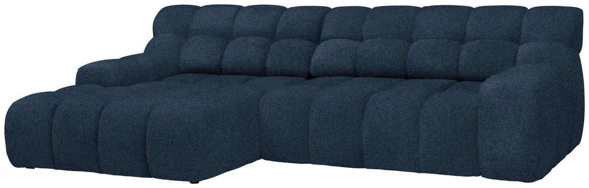 ECKSOFA  in Webstoff Dunkelblau  180/297 cm  - Schwarz/Dunkelblau, MODERN, Kunststoff/Textil (180/297cm) - Welnova