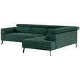 ECKSOFA Waldgrün Feincord  - Waldgrün/Schwarz, Design, Textil/Metall (280/205cm) - Xora