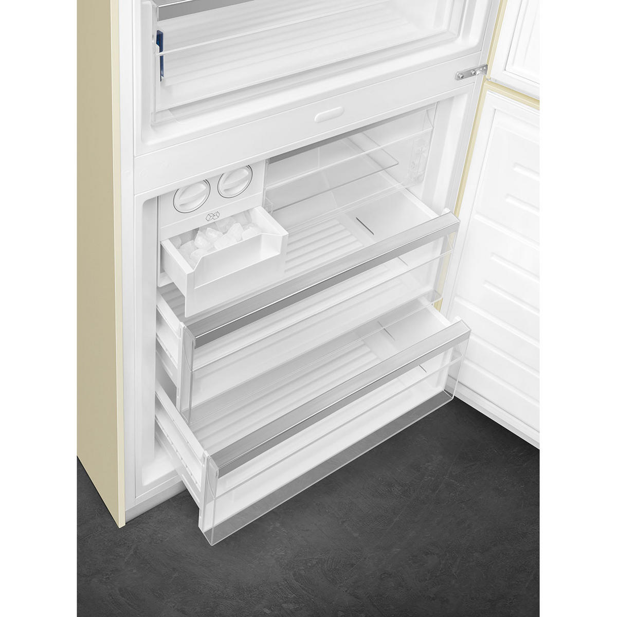 KÜHL-GEFRIER-KOMBINATION FA8005RPO5  - Creme, Basics, Glas/Metall (70,4/195,5/70,4cm) - SMEG