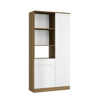 BUFFET 100/200/41 cm  in Weiß, Eichefarben  - Eichefarben/Weiß, Basics, Holzwerkstoff/Metall (100/200/41cm) - MID.YOU