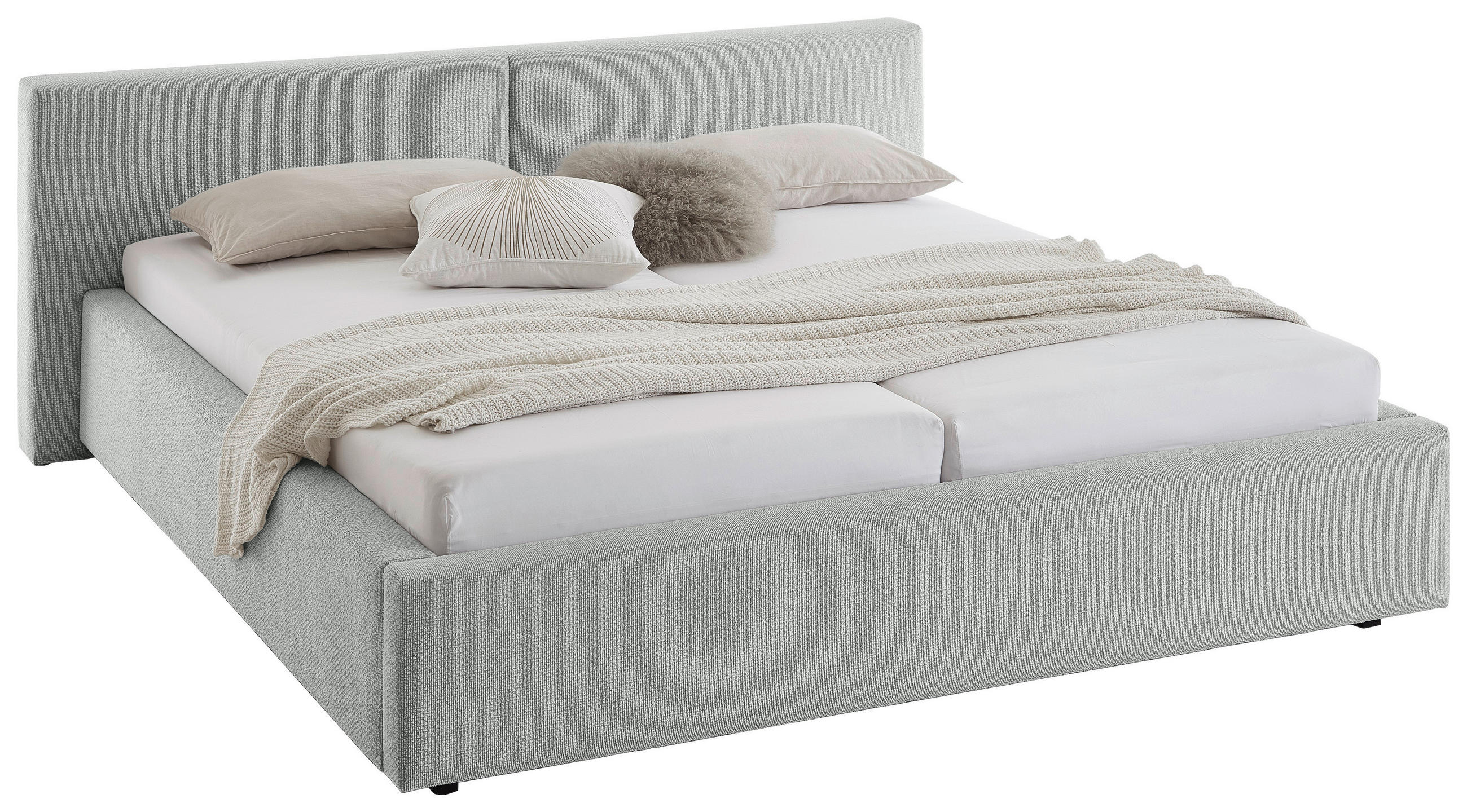 POLSTERBETT 180/200 cm, inkl.  in Grau  - Grau, Basics, Textil (180/200cm) - Boxxx