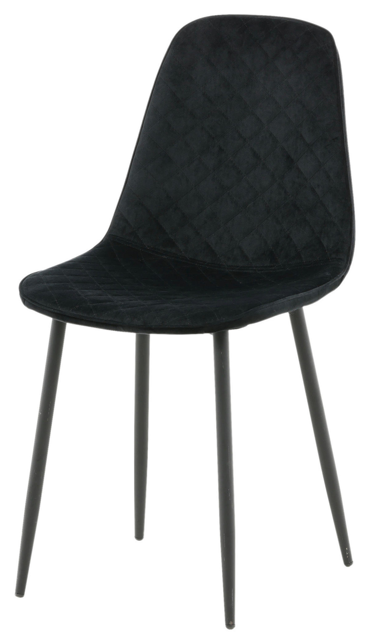 STOLSET 2 styck stål sammet  - svart, Design, metall/textil (44/86/52cm) - Livetastic