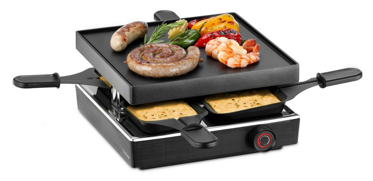 RACLETTE-GRILL  - Schwarz, Konventionell, Kunststoff (23.00/21.50/10.50cm) - Trisa Electronics