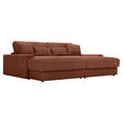 BIGSOFA in Cord Bronzefarben  - Schwarz/Bronzefarben, MODERN, Kunststoff/Textil (230/85/190cm) - Carryhome