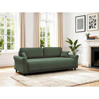 BÄDDSOFFA i manchester grön  - grön/svart, Design, textil (244/88/100cm) - P & B