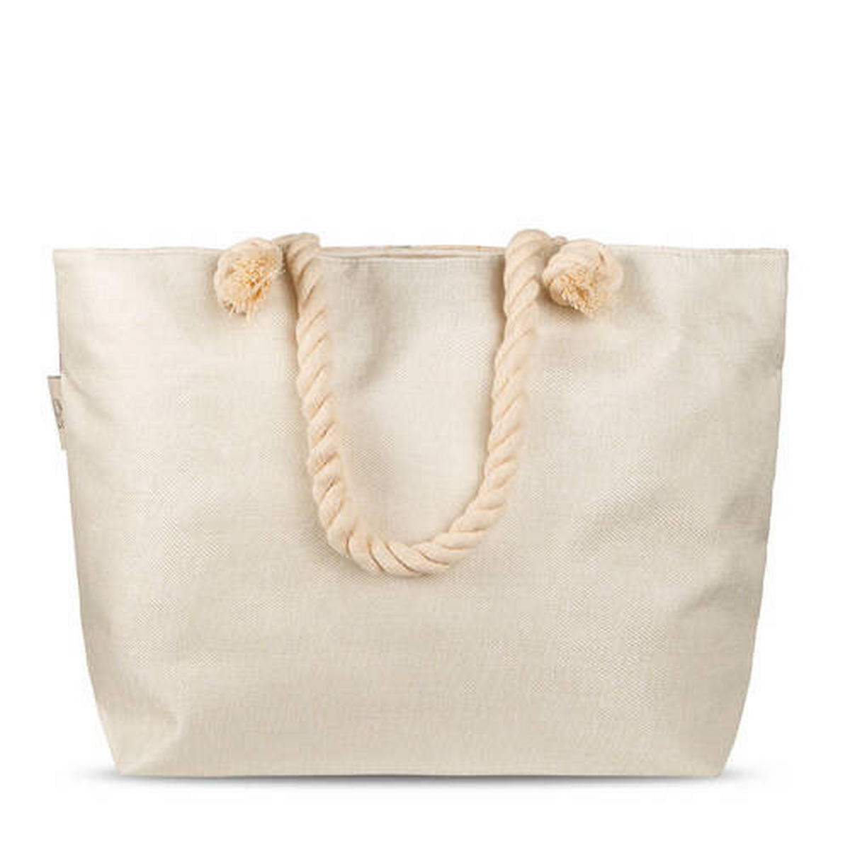 STRANDTASCHE - Gelb/Goldfarben, KONVENTIONELL, Textil (43/60cm)