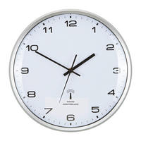 RÁDIOM RIADENÉ HODINY biela 33 cm - biela, Basics, plast (33cm) - Ambia Home