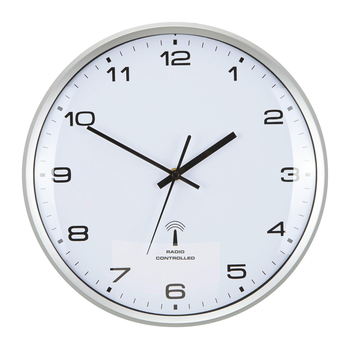 RÁDIOM RIADENÉ HODINY biela 33 cm - biela, Basics, plast (33cm) - Ambia Home