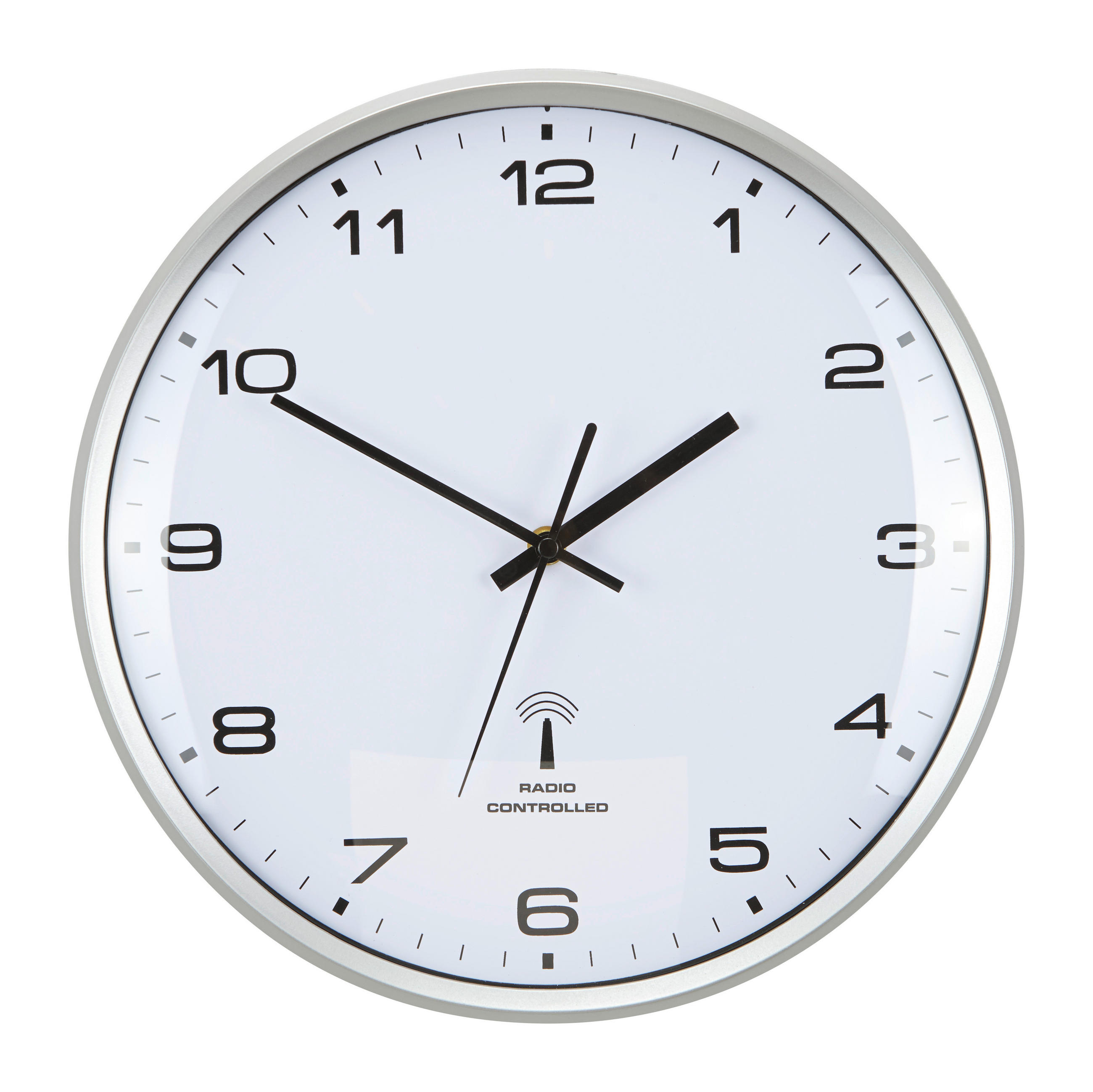 Ambia Home RÁDIEM ŘÍZENÉ HODINY bílá 33 cm