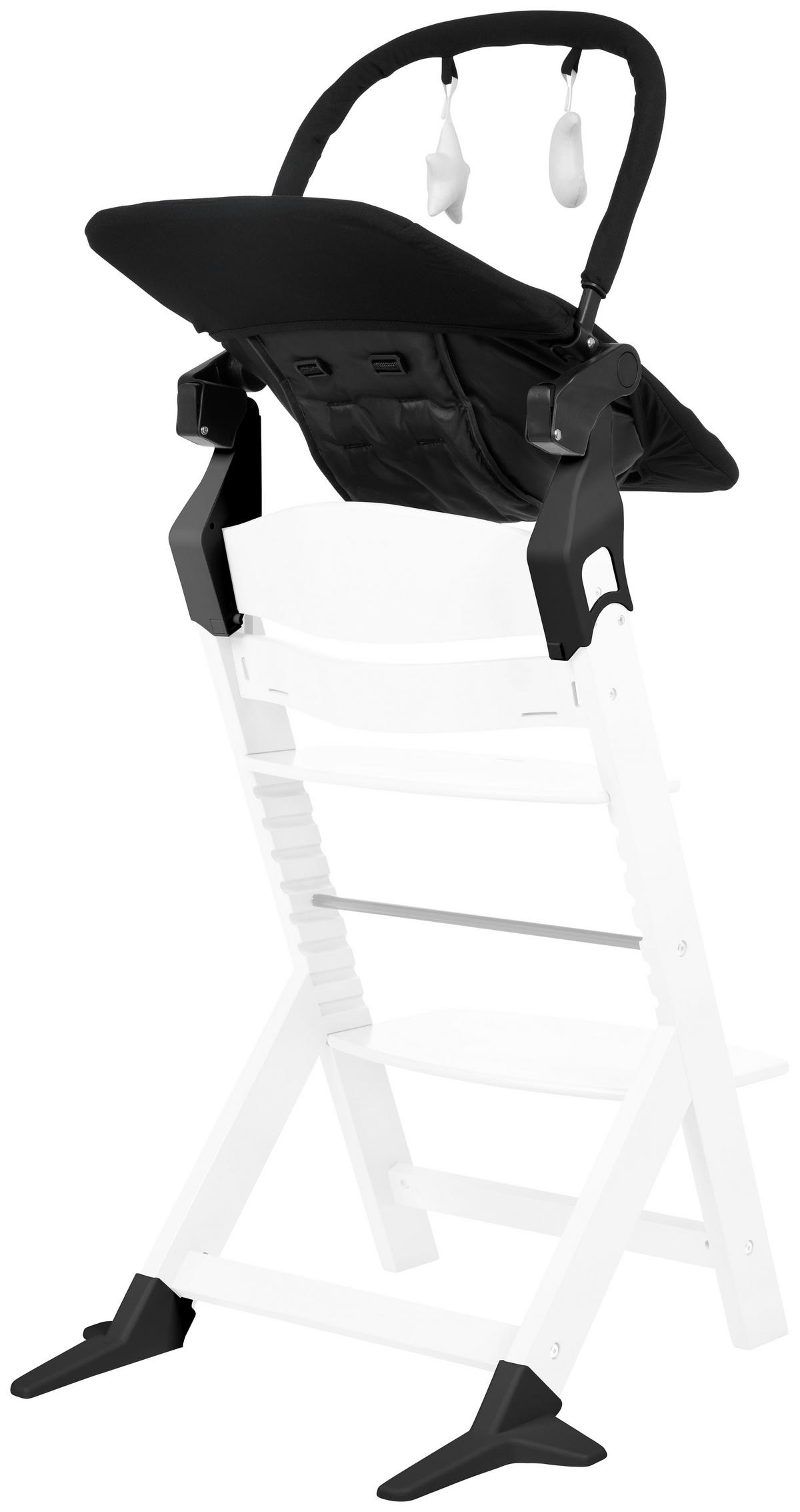 SCHAUKELWIPPE LUNCH Schwarz   - Schwarz, Basics, Kunststoff/Textil (66/45/48-58cm) - My Baby Lou