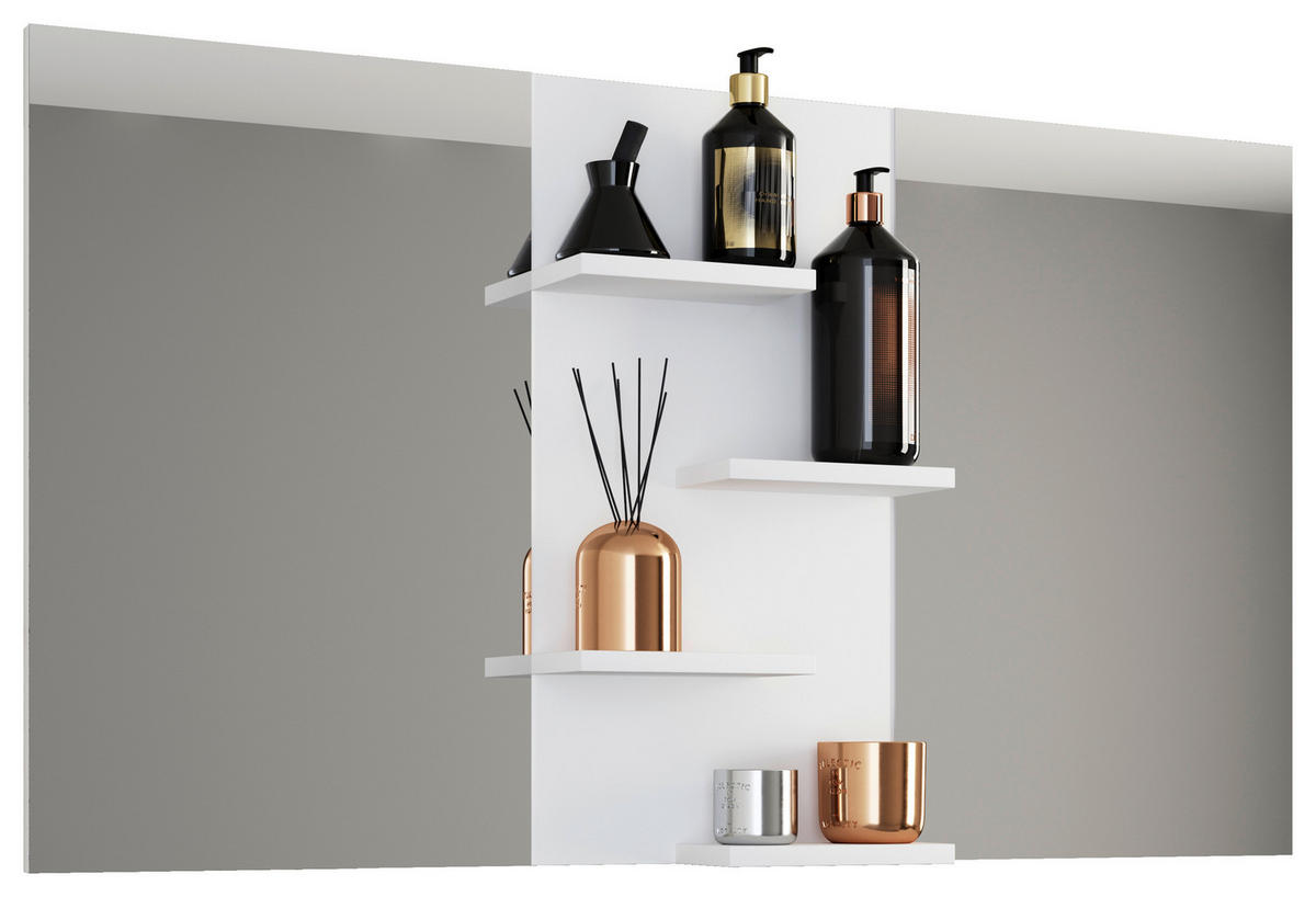 BADEZIMMERSPIEGEL 112/59/11,5 cm  - Weiß, MODERN, Holzwerkstoff (112/59/11,5cm) - MID.YOU