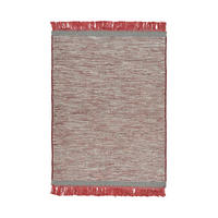 RAVNO TKANA PREPROGA      170/240 cm    taftano  siva, rdeča  - rdeča/siva, Basics, tekstil (170/240cm) - Kayoom