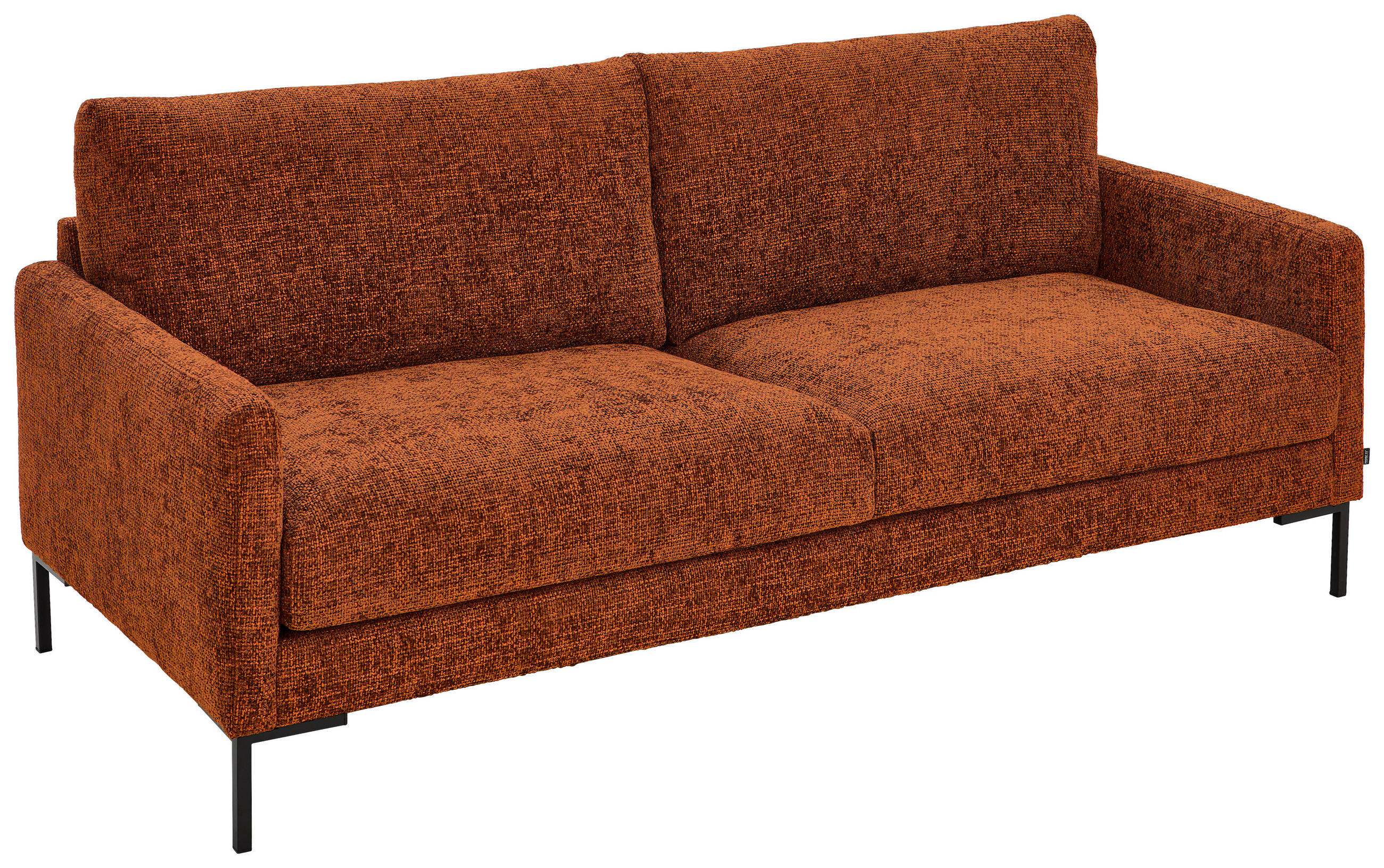 3-SITS SOFFA i vävt tyg orange  - orange/svart, Klassisk, metall/textil (196/78/90cm) - MID.YOU