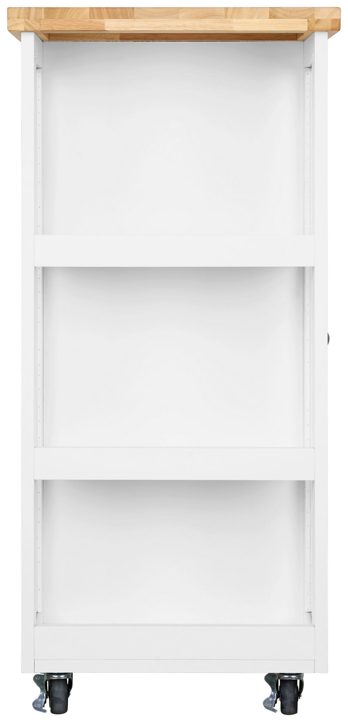 KÜCHENINSEL   in Naturfarben, Weiß  - Messingfarben/Weiß, Basics, Glas/Holz (60/90/40cm) - MID.YOU