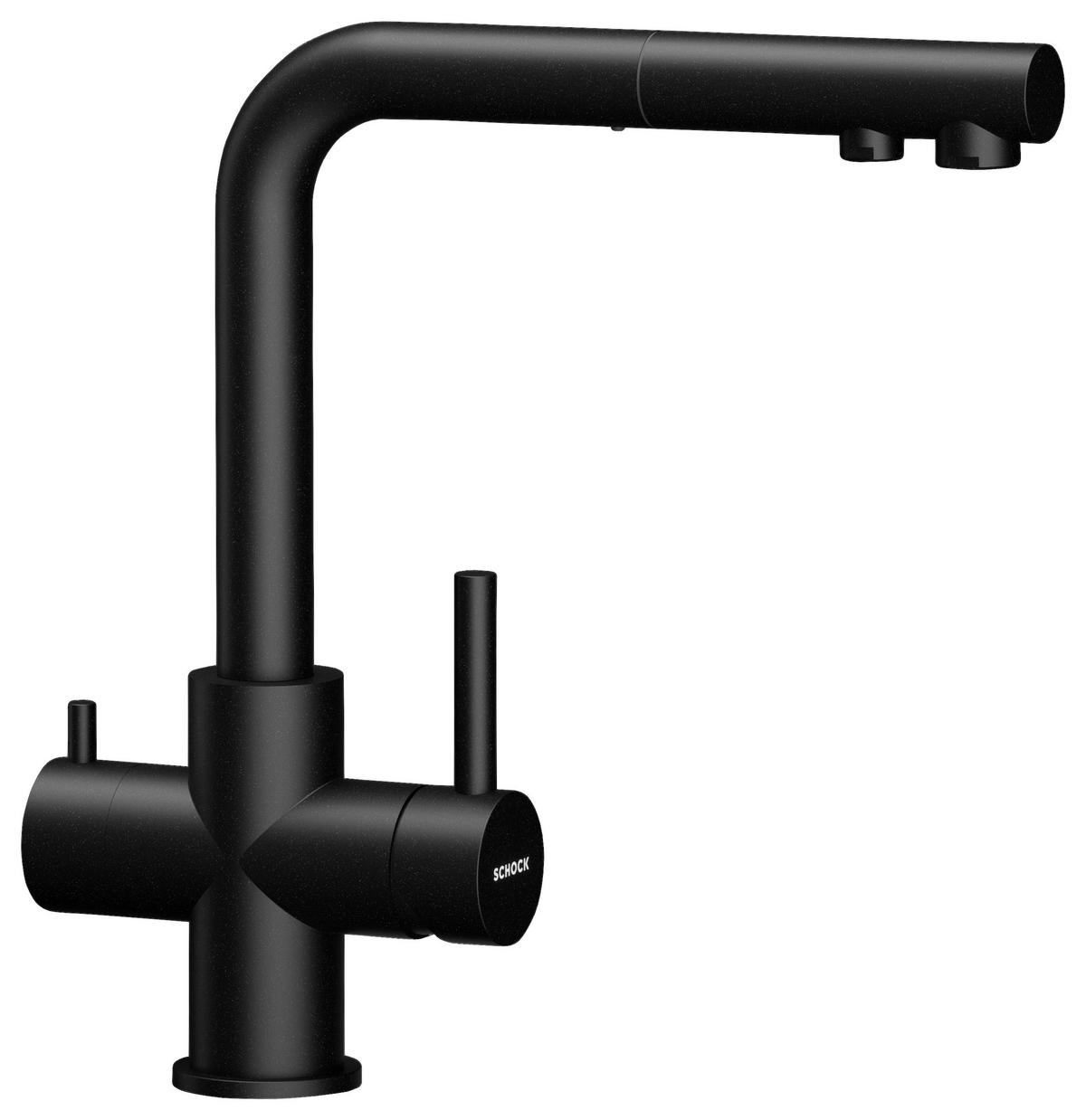 KÜCHENARMATUR 560127PUR  - Schwarz, Basics, Stein/Metall (5,5/30,9/22,4cm) - Schock