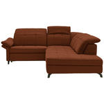 ECKSOFA Dunkelorange Webstoff  - Dunkelorange/Schwarz, KONVENTIONELL, Textil/Metall (253/221cm) - Dieter Knoll