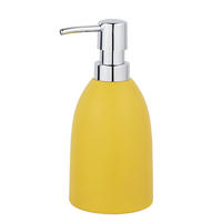 SEIFENSPENDER FUNO  - Chromfarben/Gelb, KONVENTIONELL, Keramik/Kunststoff (9,5/18/9,5cm) - Schöner Wohnen