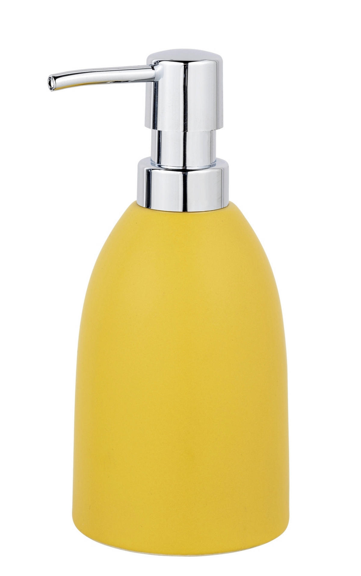 SEIFENSPENDER FUNO  - Chromfarben/Gelb, KONVENTIONELL, Keramik/Kunststoff (9,5/18/9,5cm) - Schöner Wohnen