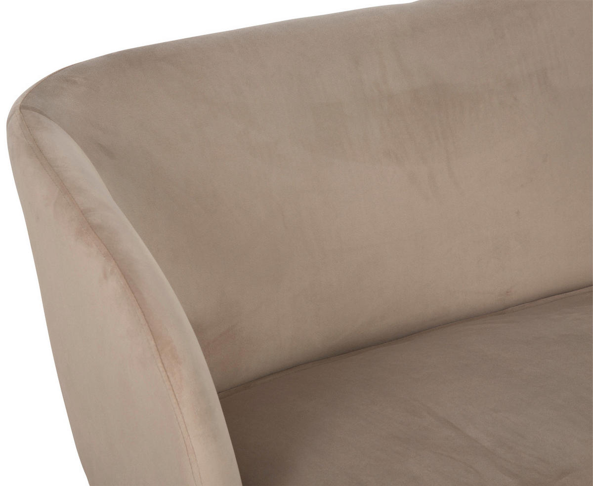 KÜCHENSOFA  - Taupe/Schwarz, MODERN, Textil/Metall (148/77/73cm) - P & B